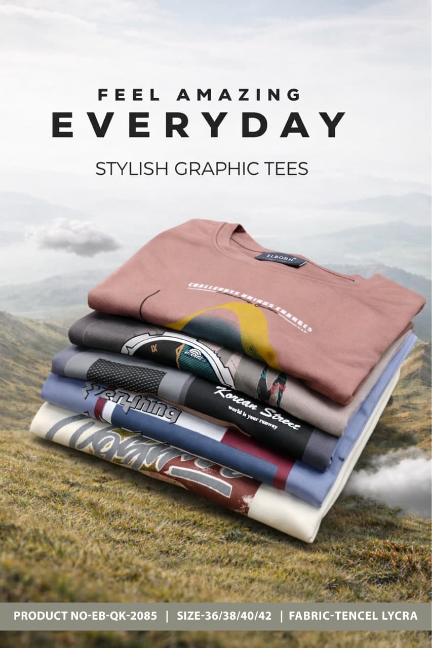 Eb Qk 2085 Elborn Tencil Lycra Mens Tshirts Exporter