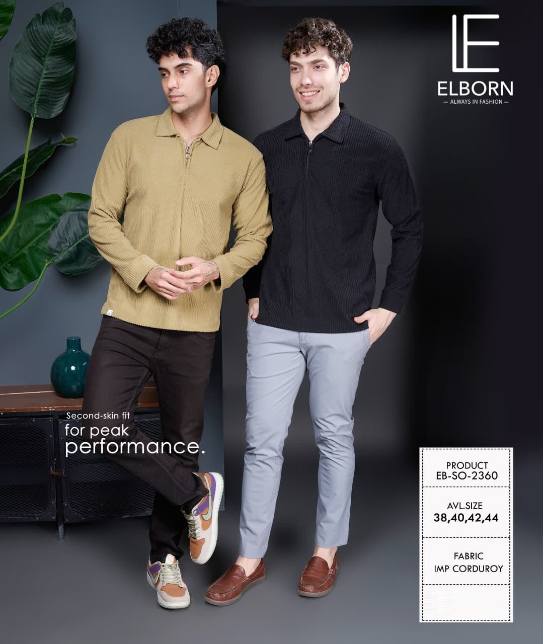 Eb So 2360 Elborn Corduroy Mens Tshirts Supplier