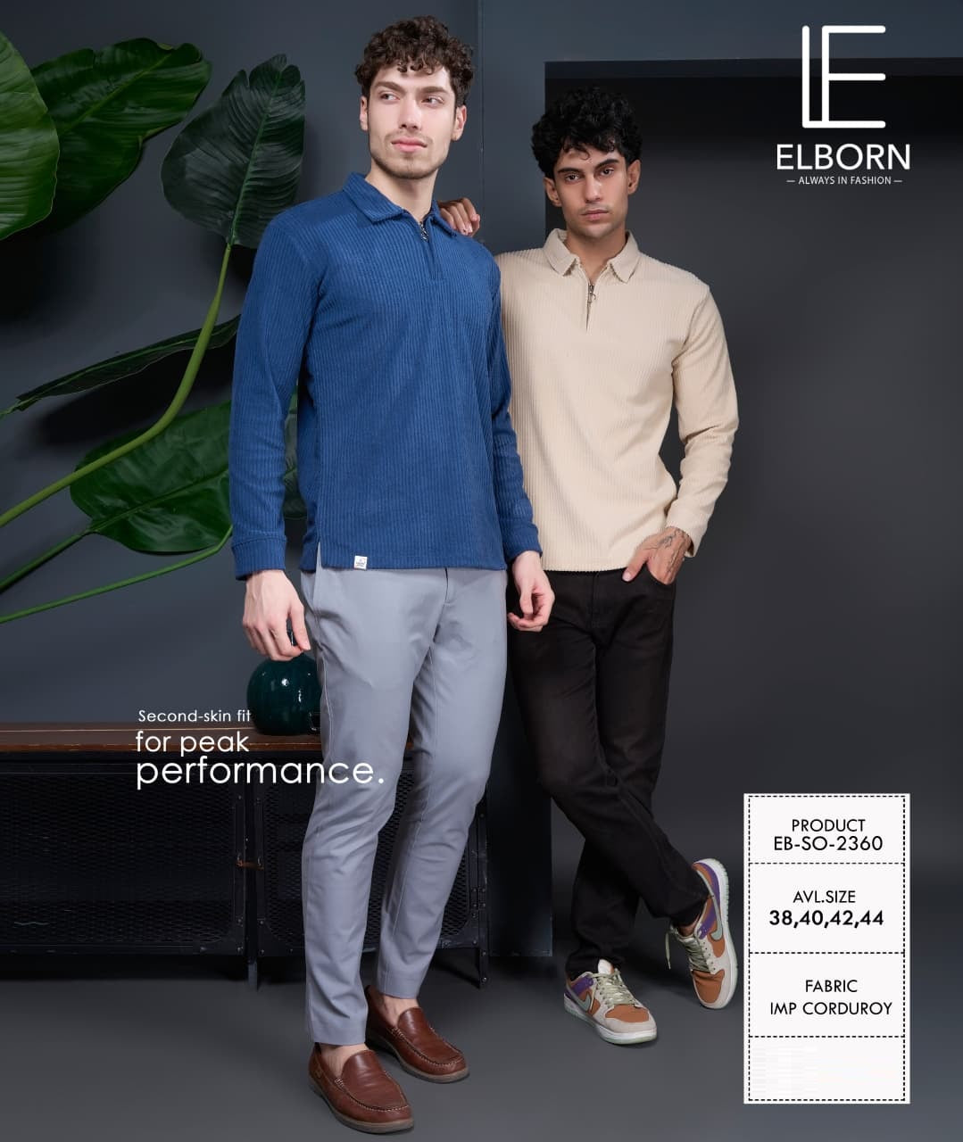 Eb So 2360 Elborn Corduroy Mens Tshirts Supplier