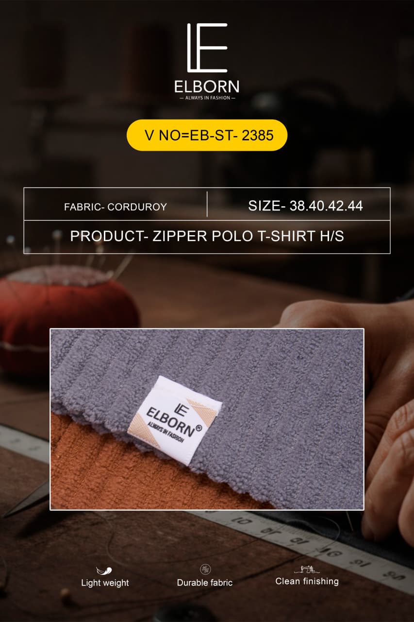 Eb St 2385 Elborn Corduroy Mens Tshirts Wholesale Price