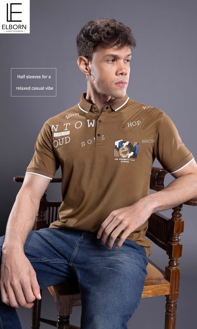 Eb Wf 2840 Elborn Tencil Lycra Mens Tshirts Exporter Ahmedabad
