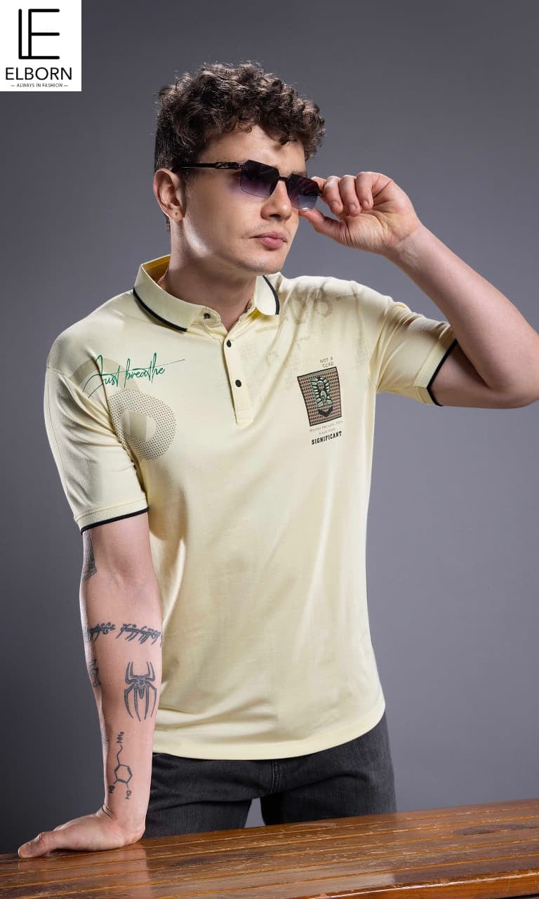 Eb Wf 2840 Elborn Tencil Lycra Mens Tshirts Exporter Ahmedabad