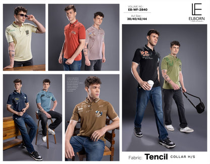 Eb Wf 2840 Elborn Tencil Lycra Mens Tshirts Exporter Ahmedabad