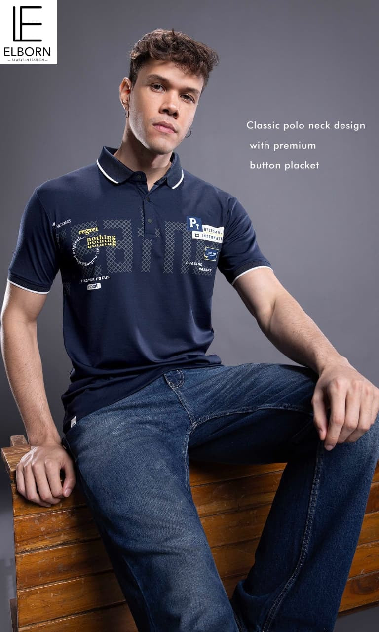 Eb Wf 2840 Elborn Tencil Lycra Mens Tshirts Exporter Ahmedabad
