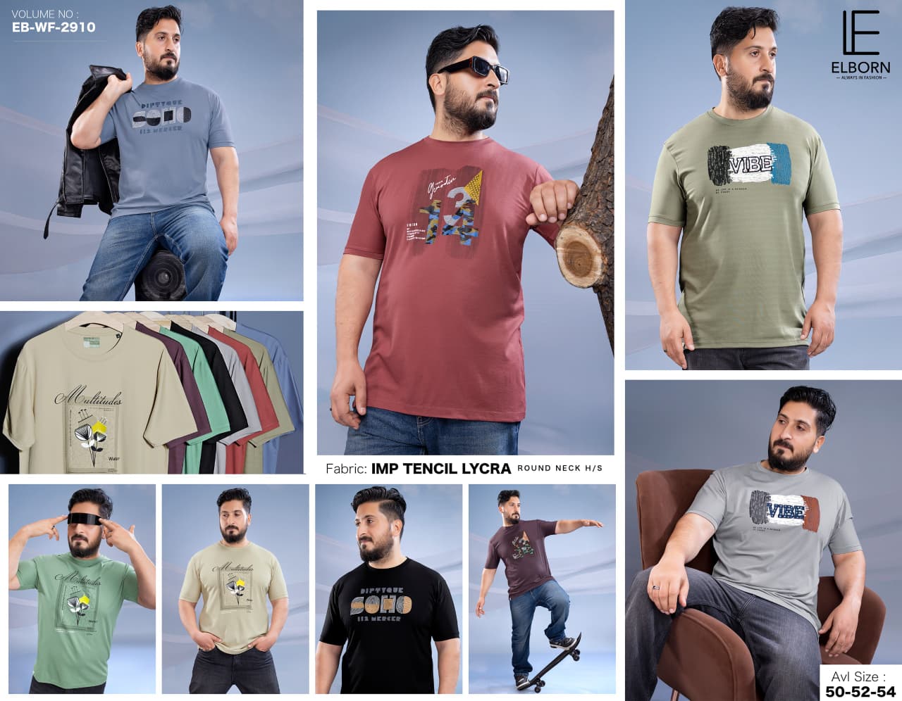 Eb Wf 2910 Elborn Tencil Lycra Mens Tshirts Exporter