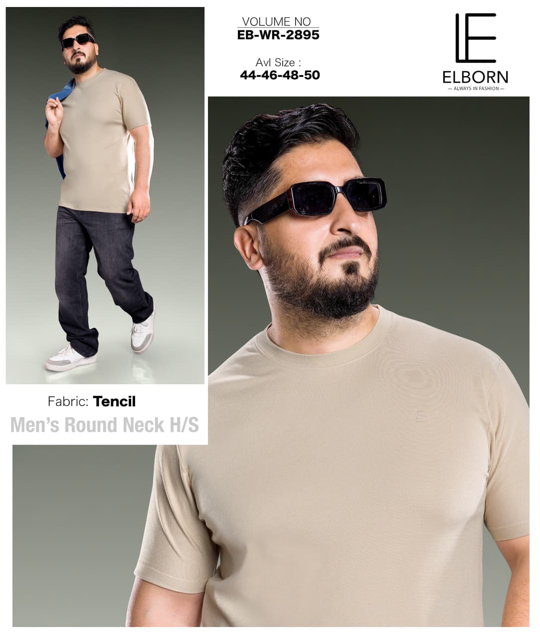 Eb Wr 2895 Elborn Tencil Lycra Mens Tshirts Manufacturer Gujarat