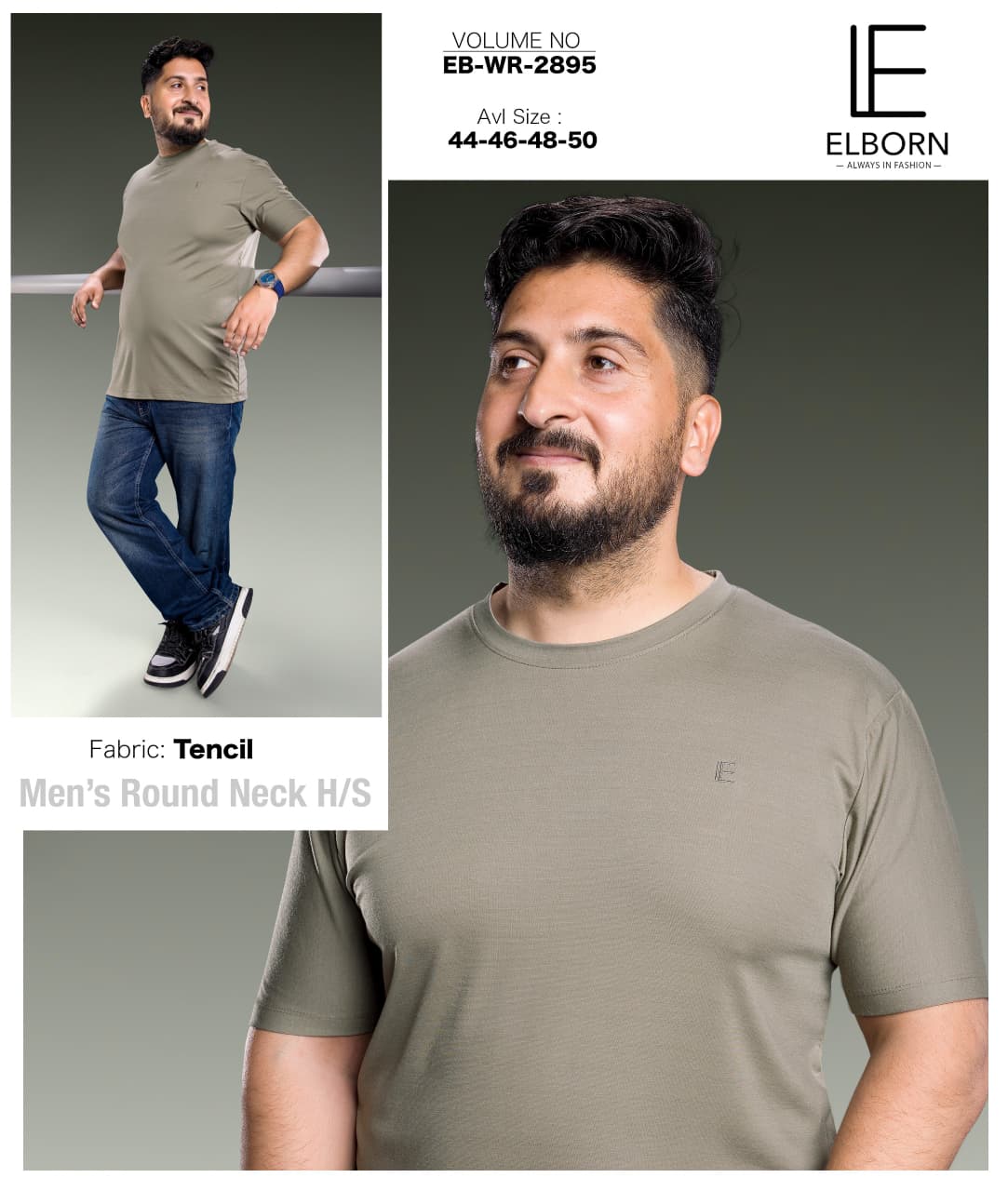 Eb Wr 2895 Elborn Tencil Lycra Mens Tshirts Manufacturer Gujarat
