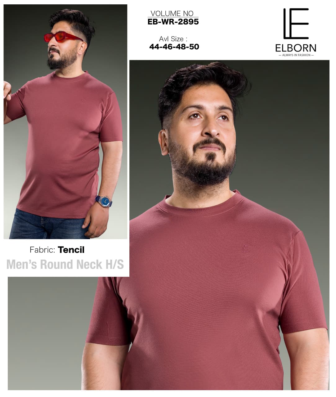Eb Wr 2895 Elborn Tencil Lycra Mens Tshirts Manufacturer Gujarat