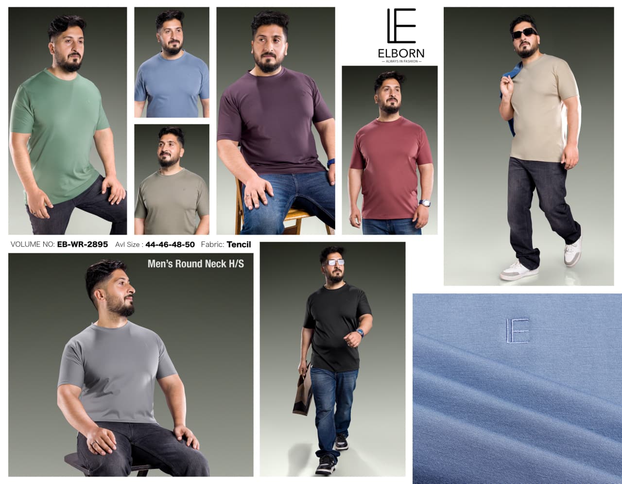 Eb Wr 2895 Elborn Tencil Lycra Mens Tshirts Manufacturer Gujarat
