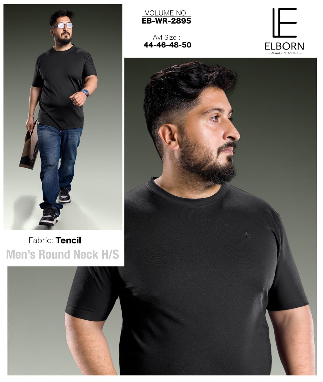 Eb Wr 2895 Elborn Tencil Lycra Mens Tshirts Manufacturer Gujarat