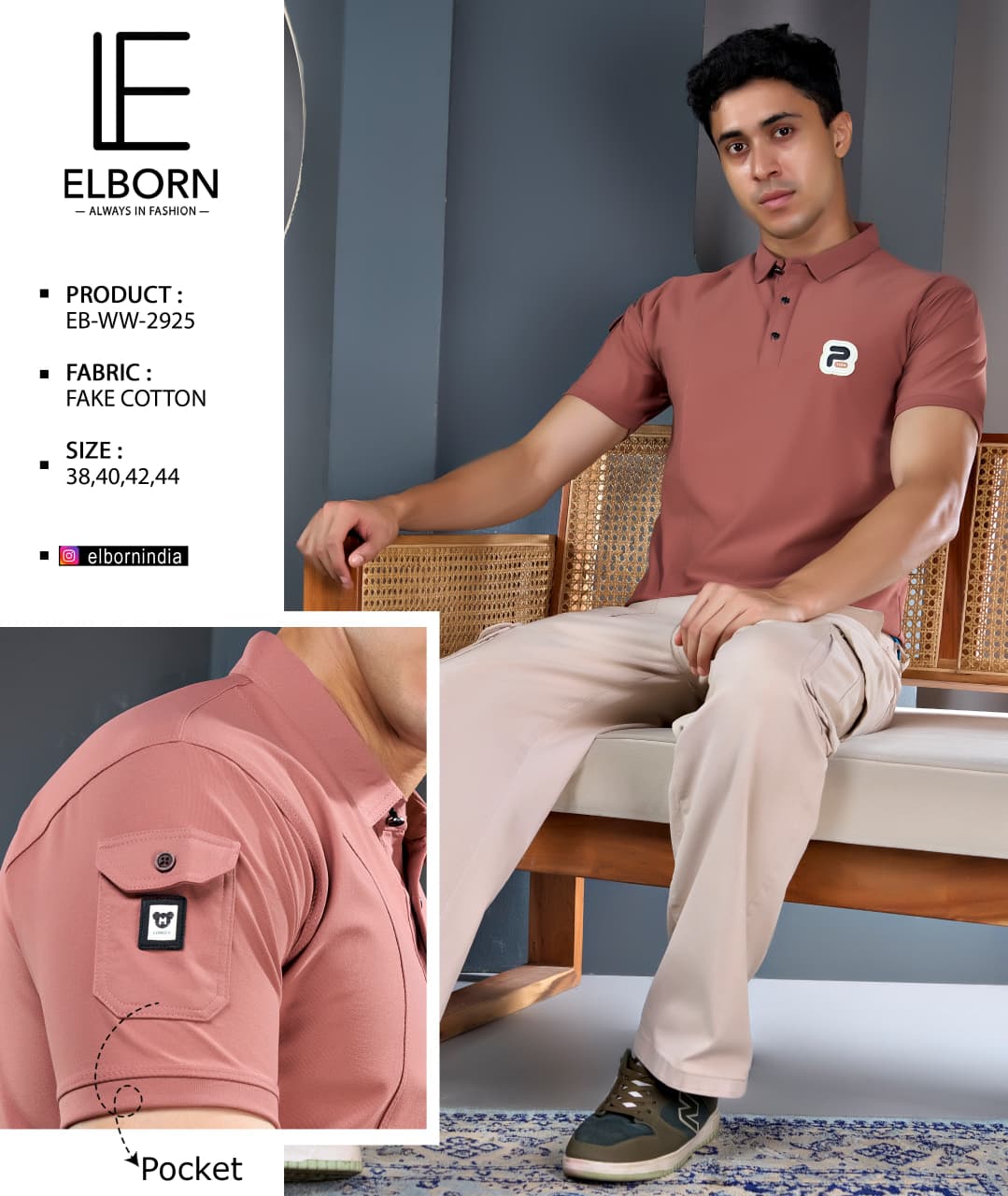 Eb Ww 2925 Elborn Imported Mens Tshirts Manufacturer Ahmedabad