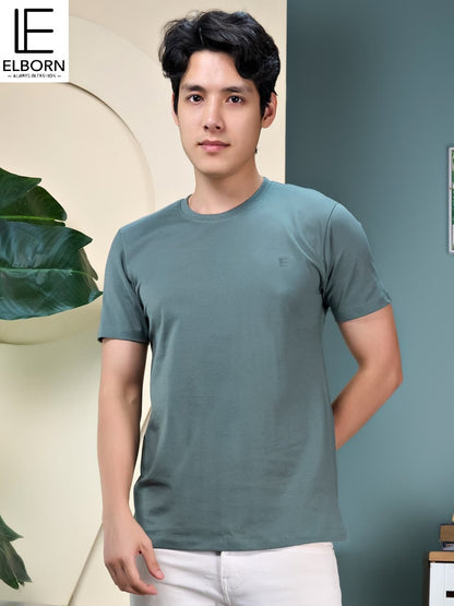 Eb Yk 3125 Elborn Cotton Biowashed Mens Tshirts Manufacturer India