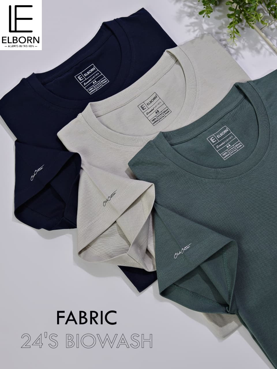 Eb Yk 3125 Elborn Cotton Biowashed Mens Tshirts Manufacturer India