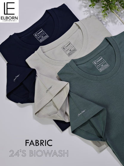 Eb Yk 3125 Elborn Cotton Biowashed Mens Tshirts Manufacturer India