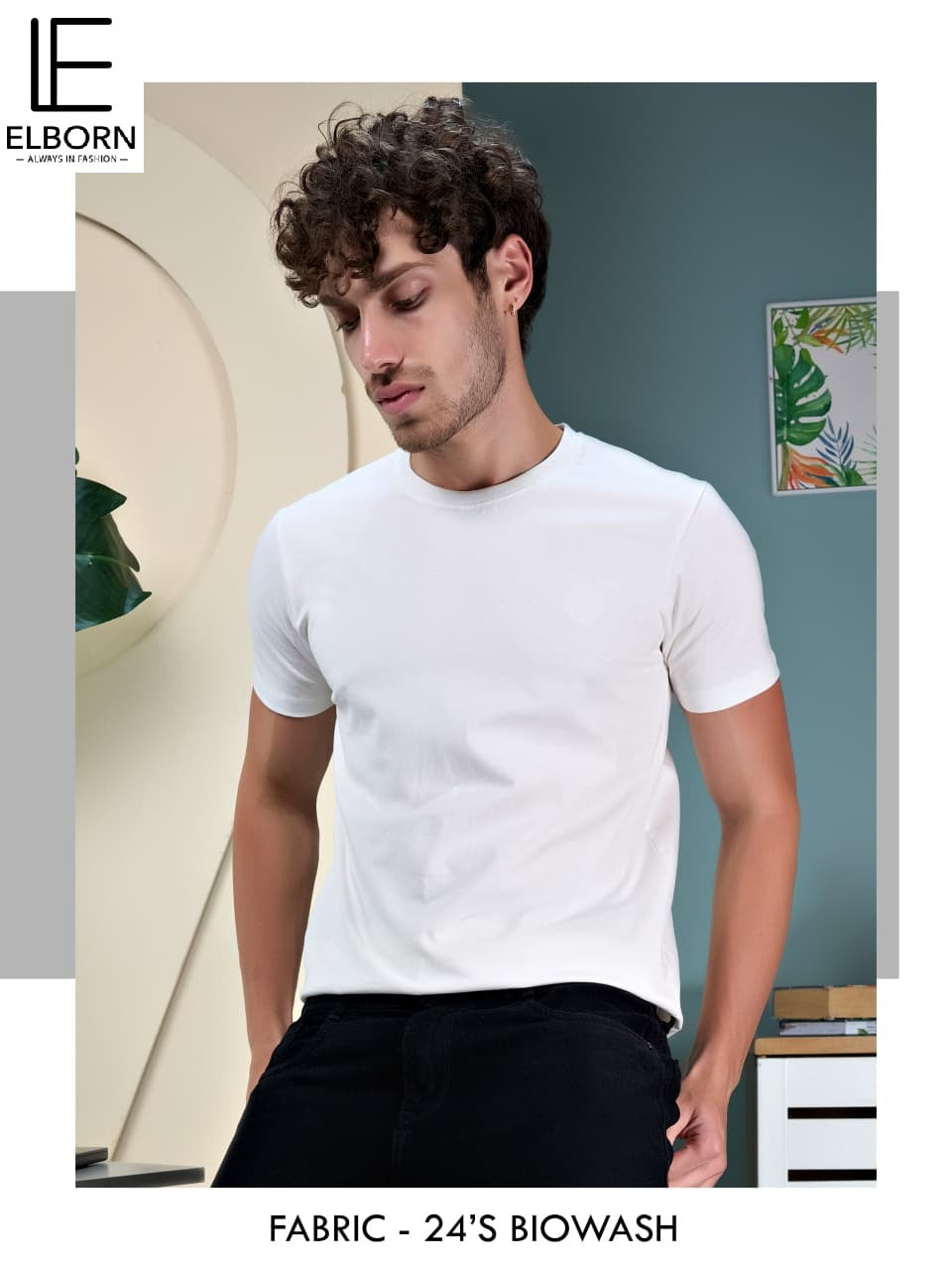 Eb Yk 3125 Elborn Cotton Biowashed Mens Tshirts Manufacturer India