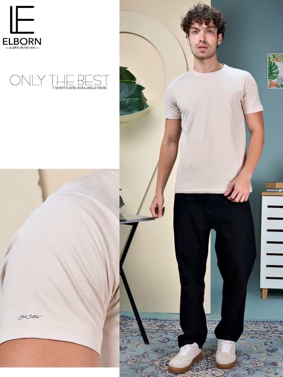 Eb Yk 3125 Elborn Cotton Biowashed Mens Tshirts Manufacturer India