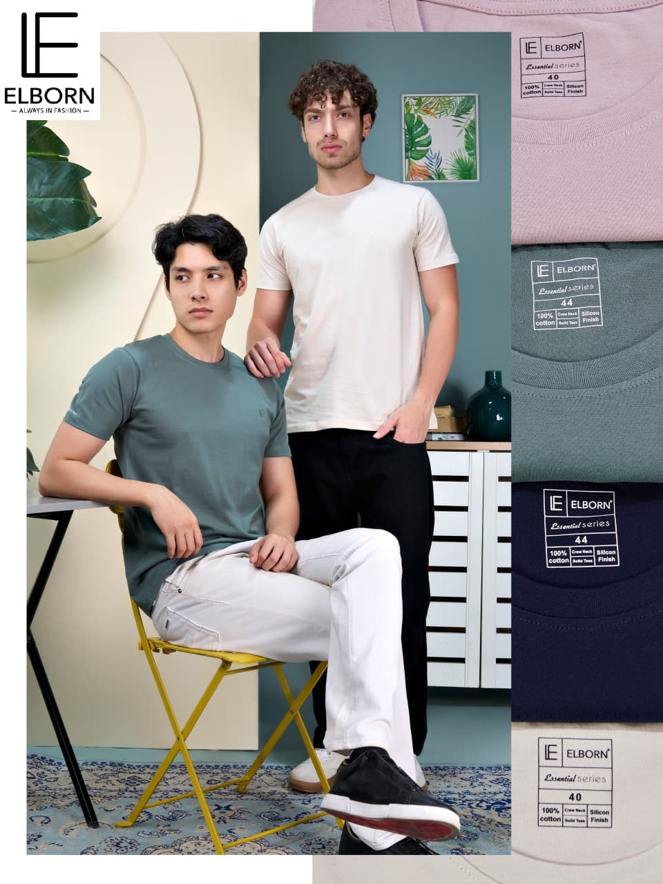 Eb Yk 3125 Elborn Cotton Biowashed Mens Tshirts Manufacturer India