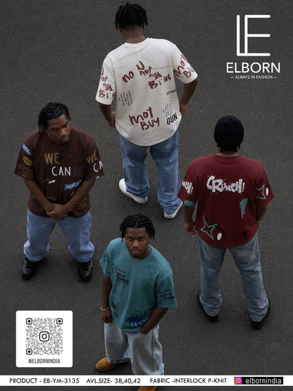 Eb Ym 3135 Oversized Elborn Knit Mens Tshirts Manufacturer