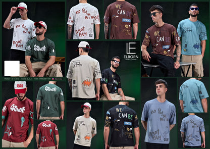 Eb Ym 3135 Oversized Elborn Knit Mens Tshirts Manufacturer