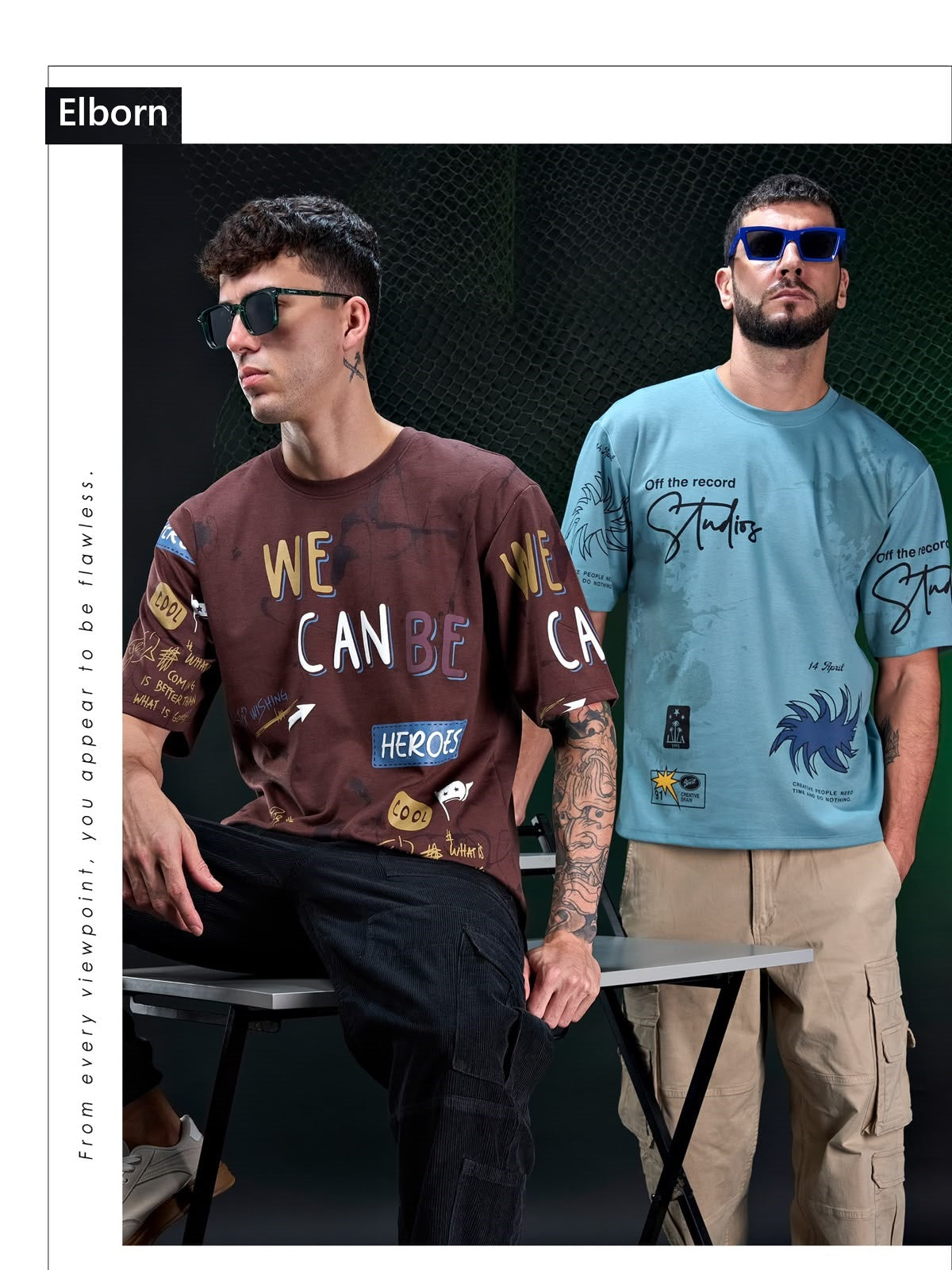Eb Ym 3135 Oversized Elborn Knit Mens Tshirts Manufacturer