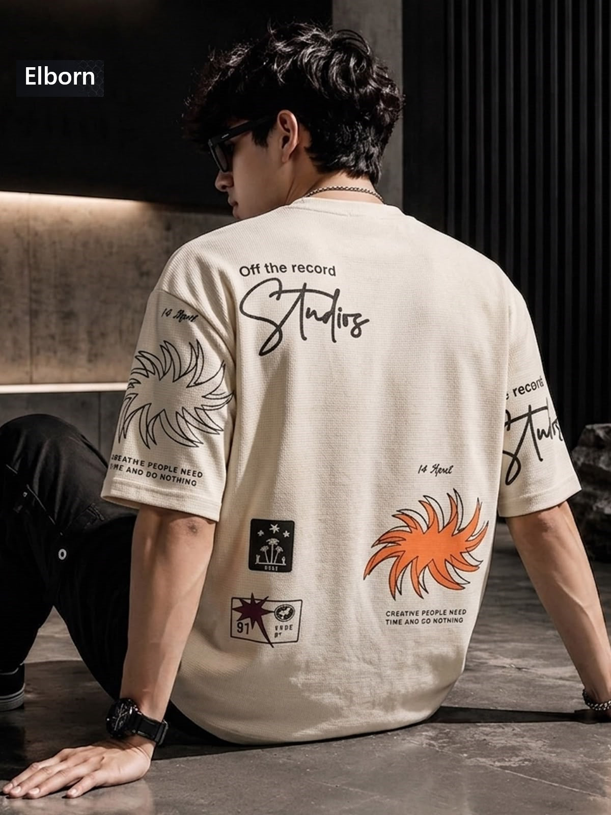 Eb Ym 3135 Oversized Elborn Knit Mens Tshirts Manufacturer