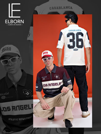 Eb Ze 3215 Collar Zip Elborn Imported Mens Tshirts Wholesaler Gujarat