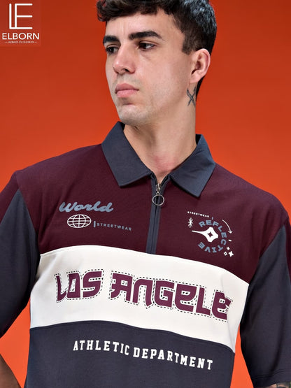 Eb Ze 3215 Collar Zip Elborn Imported Mens Tshirts Wholesaler Gujarat