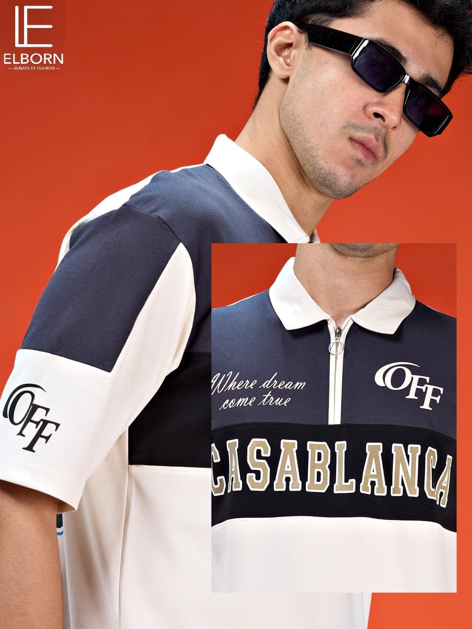 Eb Ze 3215 Collar Zip Elborn Imported Mens Tshirts Wholesaler Gujarat