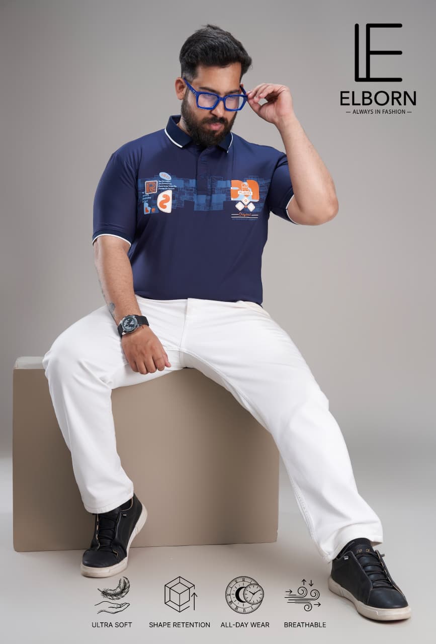 Eb Zp 3280 Collar Style Elborn Tencil Lycra Mens Tshirts Exporter Ahmedabad