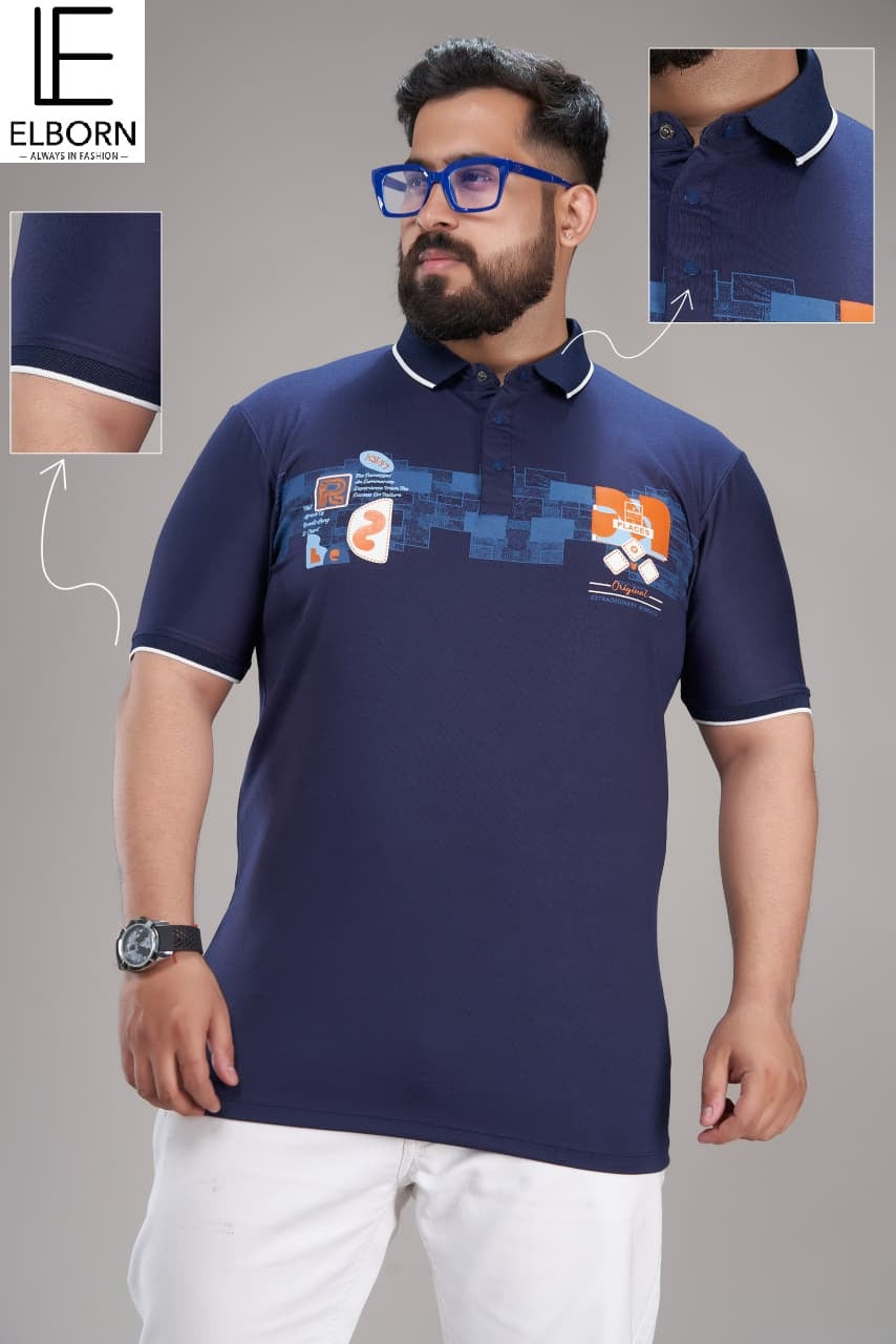 Eb Zp 3280 Collar Style Elborn Tencil Lycra Mens Tshirts Exporter Ahmedabad