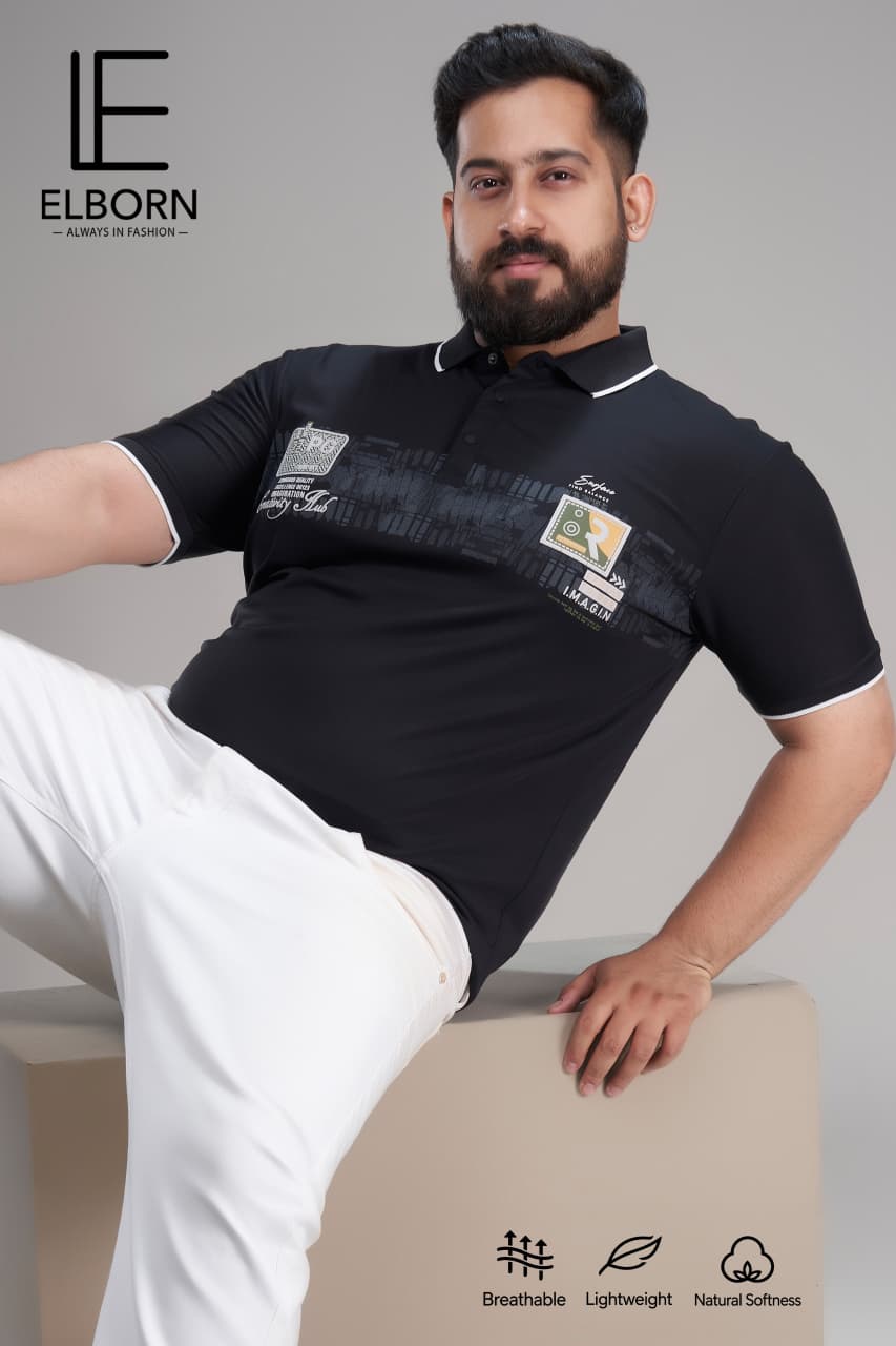 Eb Zp 3280 Collar Style Elborn Tencil Lycra Mens Tshirts Exporter Ahmedabad