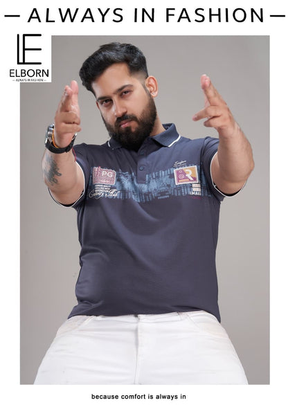 Eb Zp 3280 Collar Style Elborn Tencil Lycra Mens Tshirts Exporter Ahmedabad