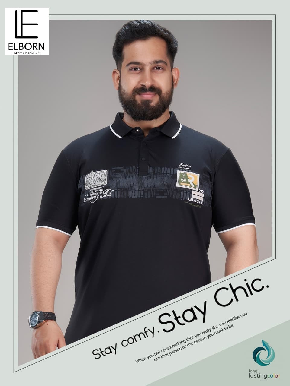 Eb Zp 3280 Collar Style Elborn Tencil Lycra Mens Tshirts Exporter Ahmedabad