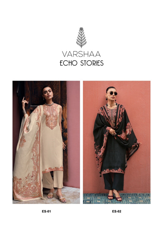 Echo Stories Varshaa Viscose Muslin Pant Style Suits Supplier