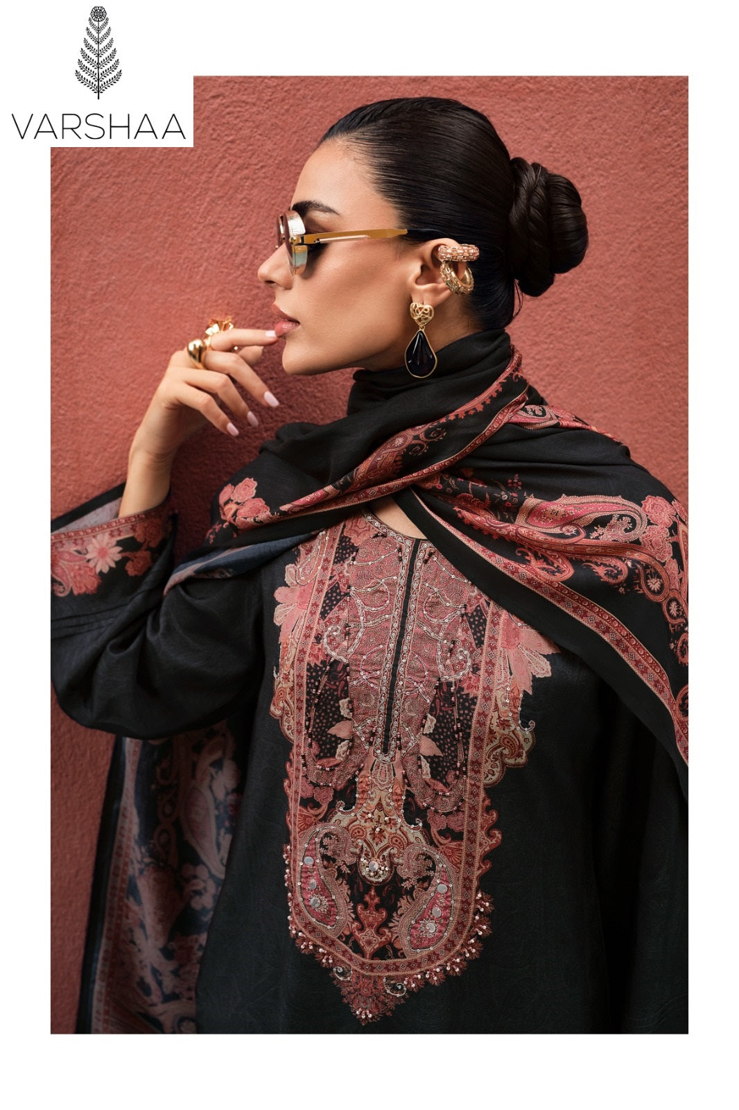 Echo Stories Varshaa Viscose Muslin Pant Style Suits Supplier