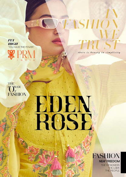 Eden Rose Prm India Cotton Readymade Pant Style Suits Manufacturer Gujarat