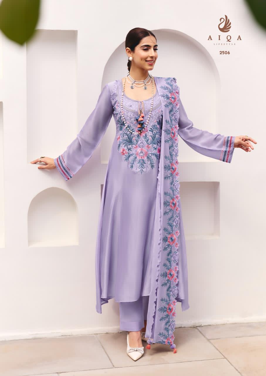 Eden Threads Aiqa Bemberg Silk Pakistani Salwar Suits Wholesale Price