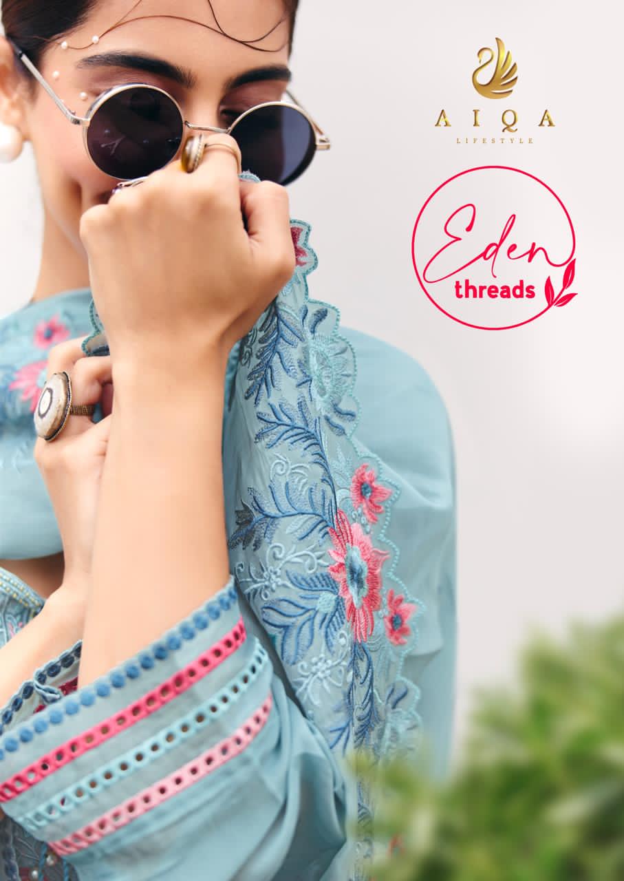 Eden Threads Aiqa Bemberg Silk Pakistani Salwar Suits Wholesale Price