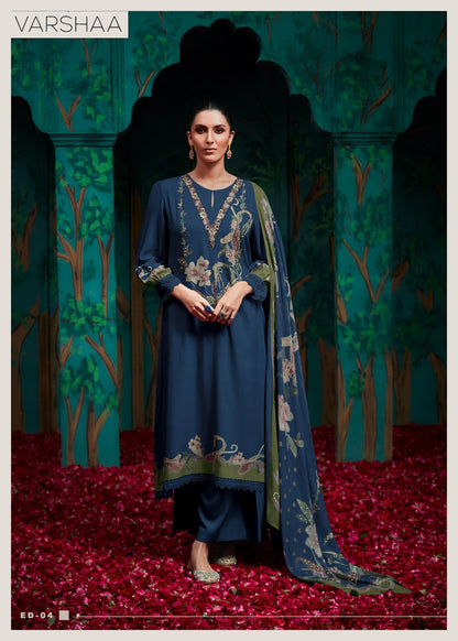 Eden Varsha Fashions Viscose Muslin Pant Style Suits Supplier India