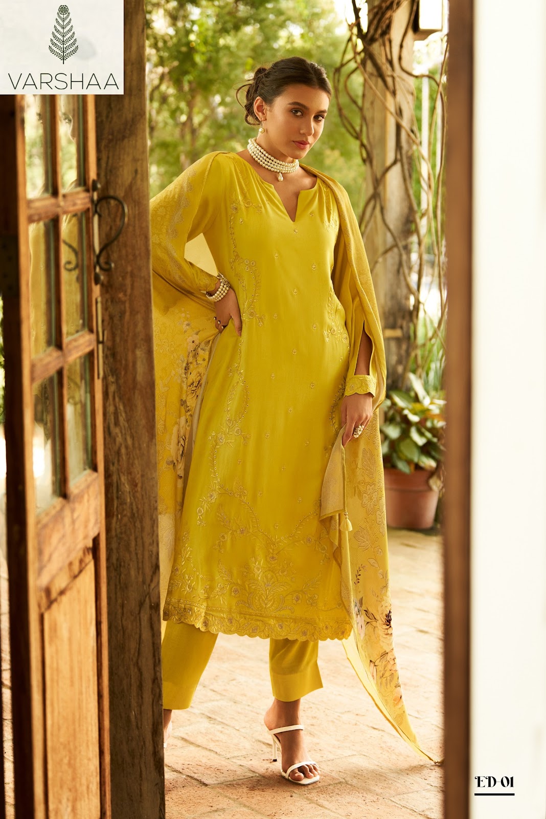 Edith Varshaa Muslin Pant Style Suits Supplier Gujarat