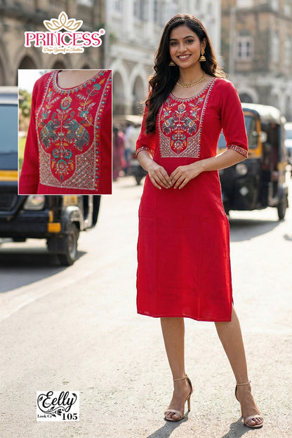 Eelly Princess Creation Vetigan Knee Length Kurtis Wholesale Price