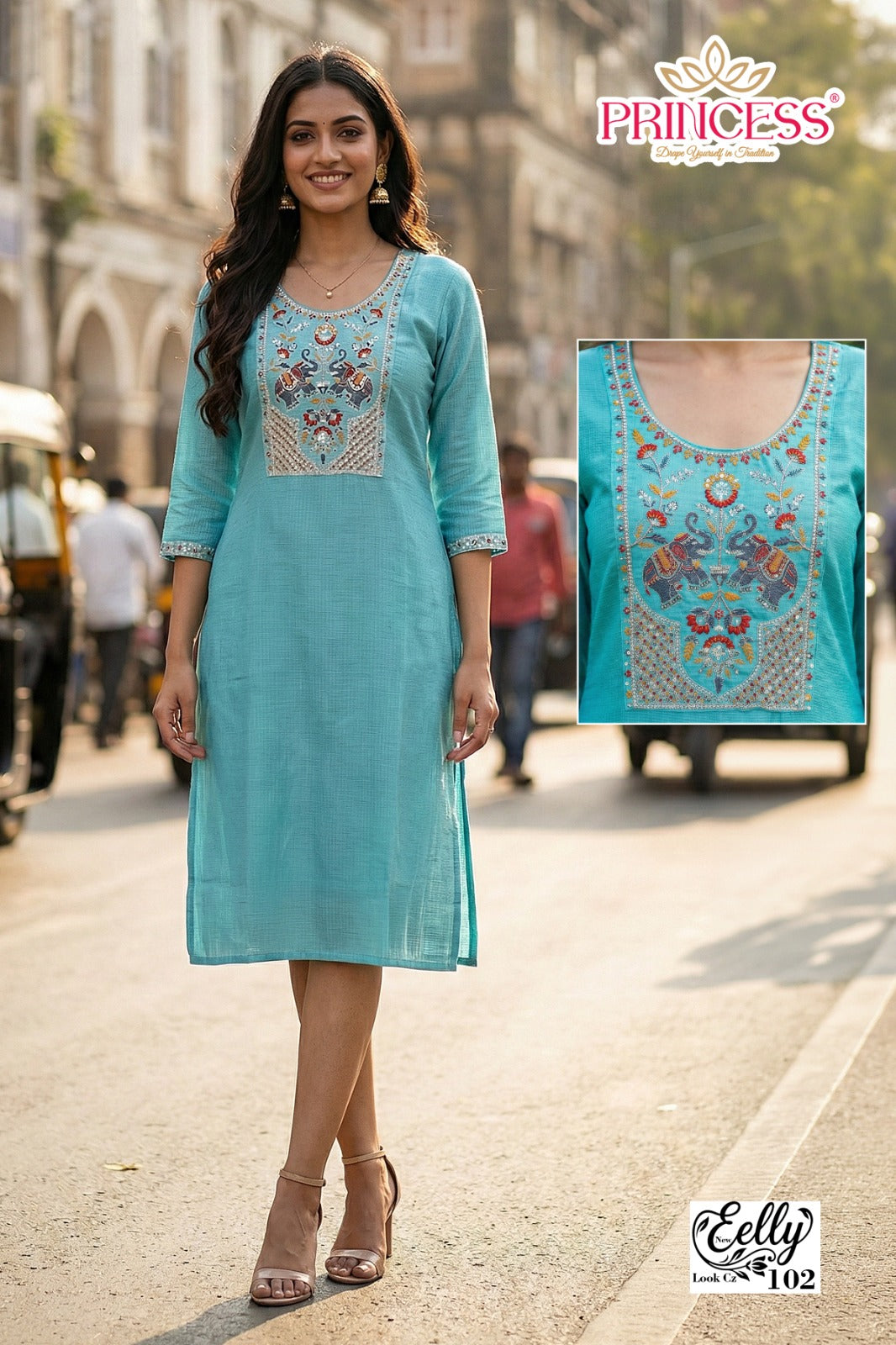 Eelly Princess Creation Vetigan Knee Length Kurtis Wholesale Price