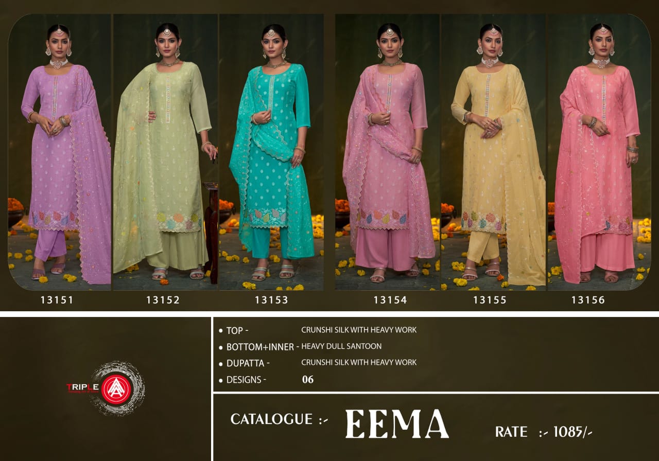 Eema Triple Aaa Silk Pant Style Suits Manufacturer