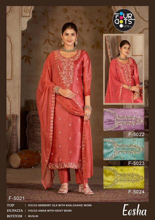 Eesha Four Dots Viscose Pant Style Suits Wholesale Price