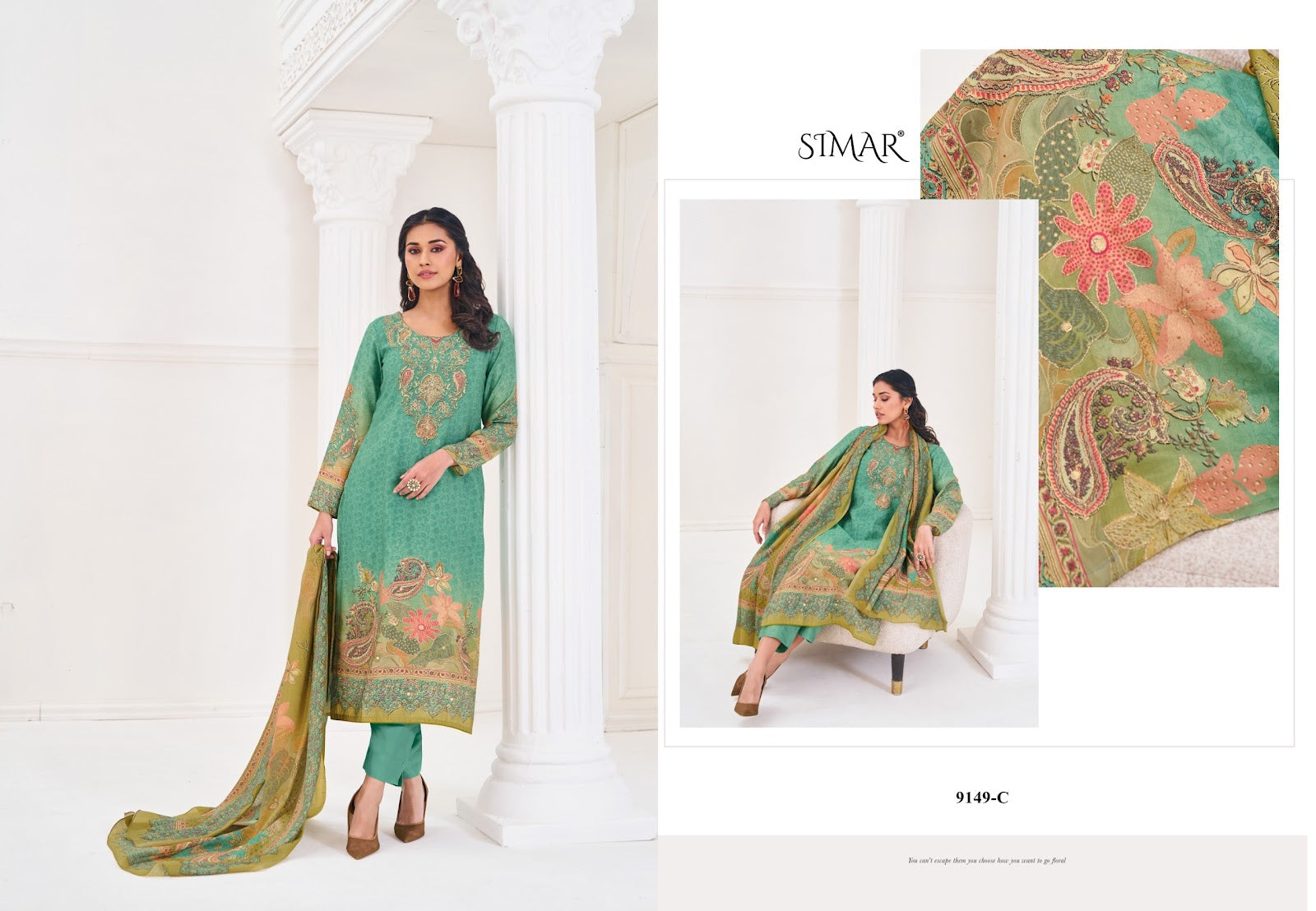 Eesha Simar Muslin Pant Style Suits Wholesaler India