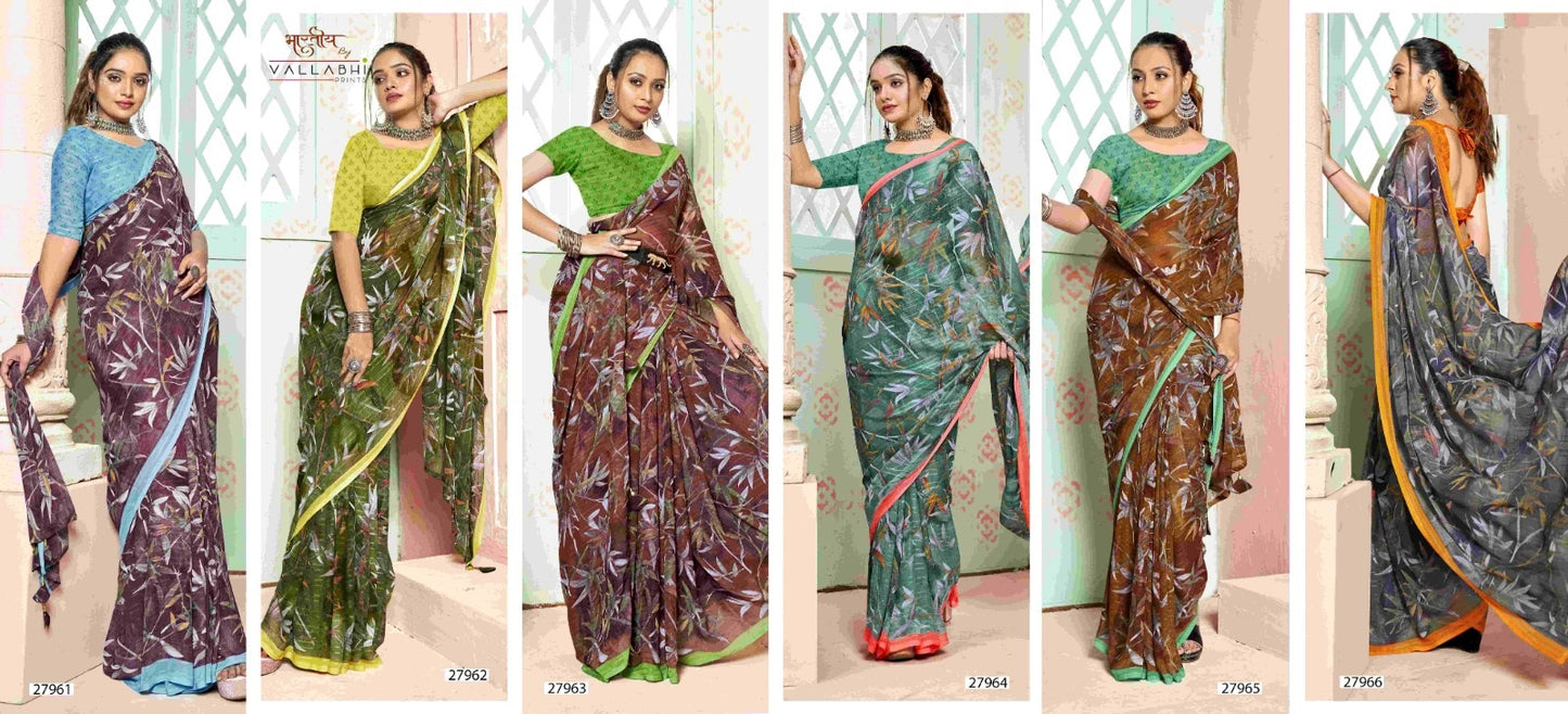 Eesha Vallabhi Prints Georgette Sarees Wholesaler Ahmedabad
