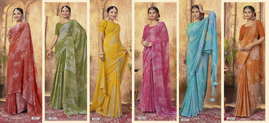 Eesha Vol 3 Vallabhi Prints Georgette Sarees Exporter India