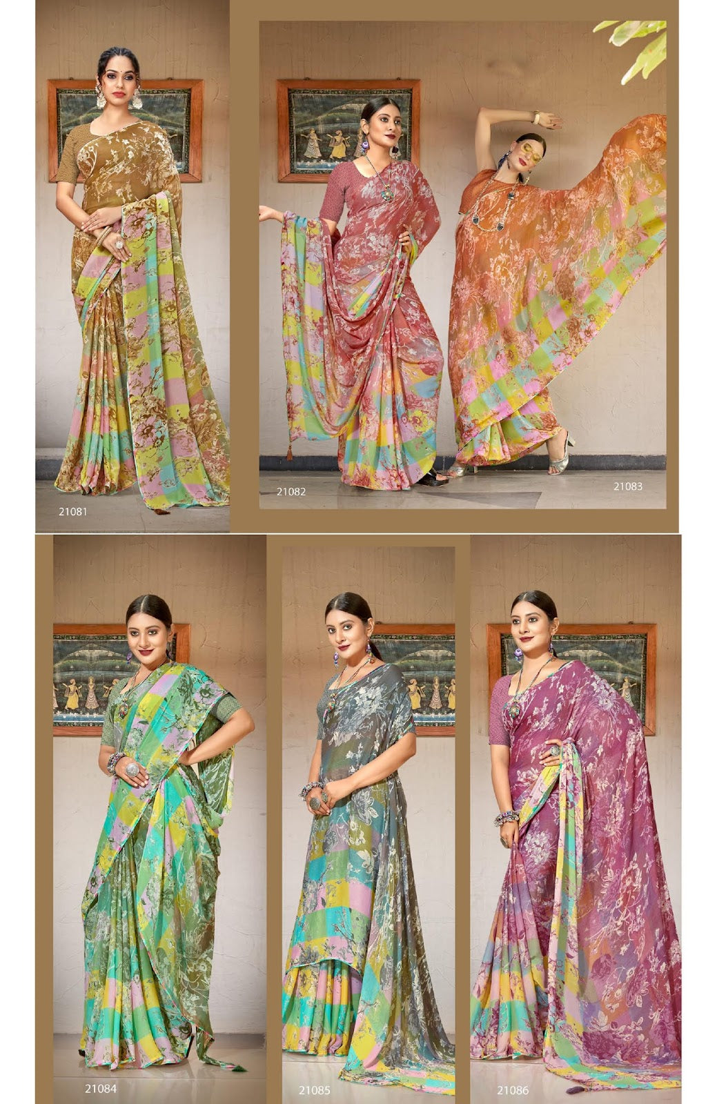 Efora Vol 2 Vallabhi Prints Georgette Sarees Supplier