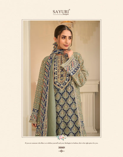 Ehsaas Sayuri Natural Crape Pakistani Readymade Suits Supplier Gujarat