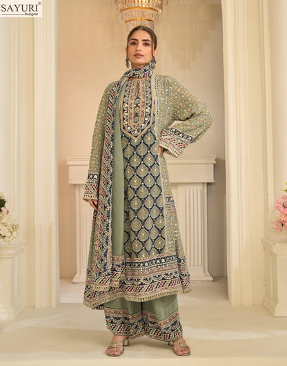 Ehsaas Sayuri Natural Crape Pakistani Readymade Suits Supplier Gujarat